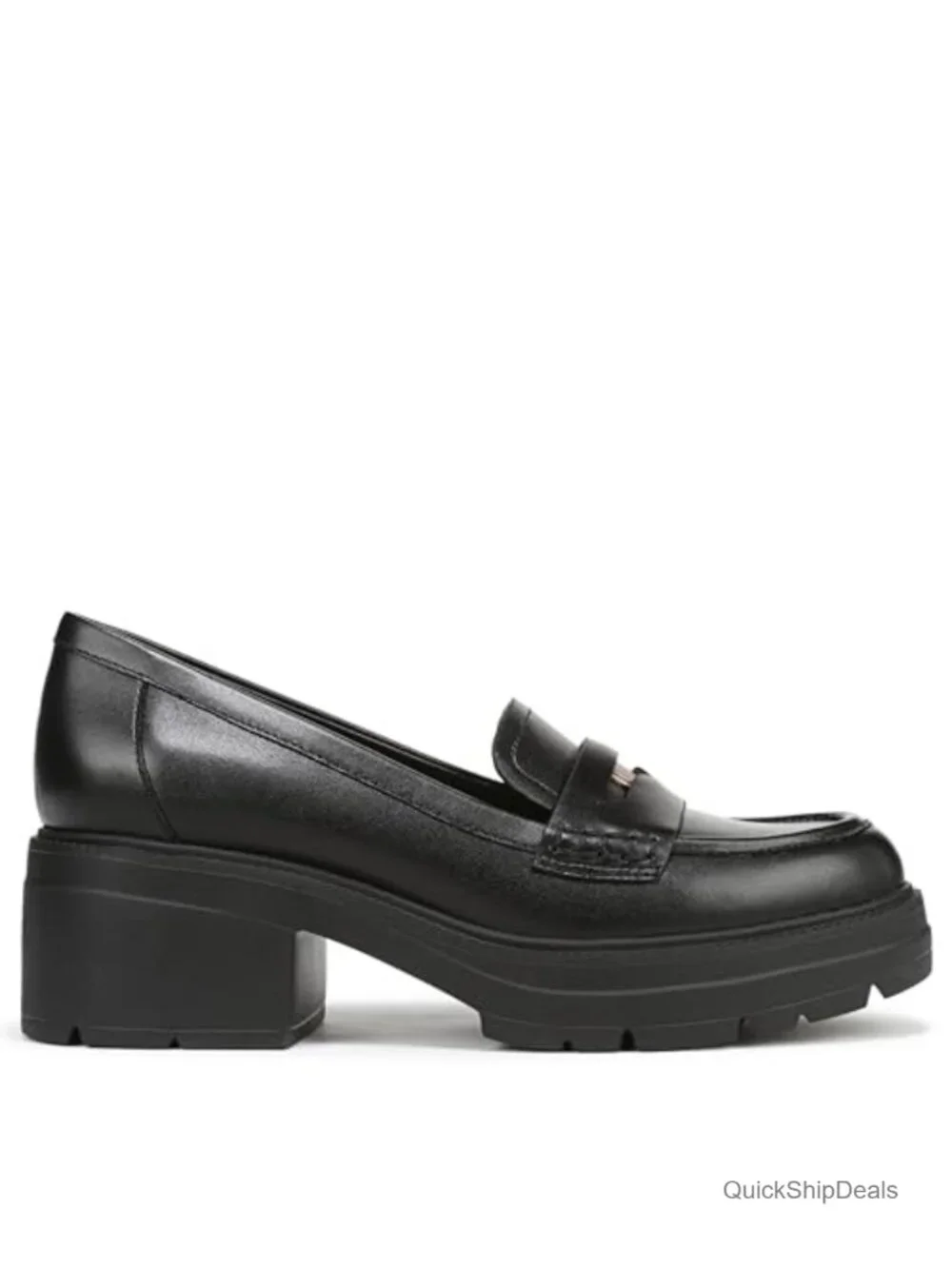 Naturalizer Lumos Platform Loafer Women's Leather Block Heel Slip-On